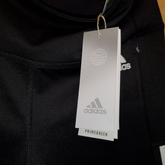 Adidas Aeroready Biker Shorts Cycle 1/2 Tights Primegreen 3 Stripe - Picture 6 of 8